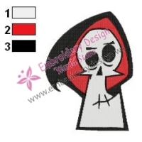 The Grim Adventures Face Embroidery Design